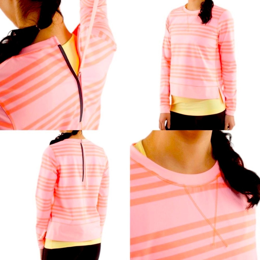 Lululemon pink and peach zip long sleeve